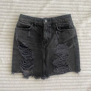 Carmar Denim Distressed Skirt